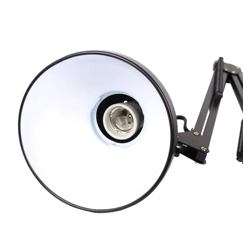  Flexible Swing Arm Clamp Mount Desk Lamp Black Table Light Reading Lamp for Home Office Studio Stud - 32832359591