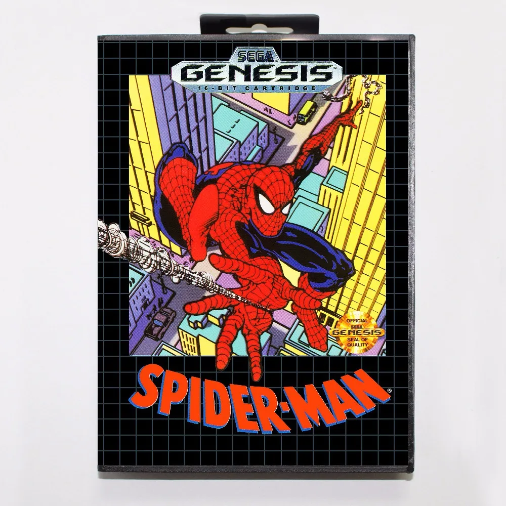 Удивительный игровой Картридж "Человек-паук против Kingpin", 16 бит MD, игровая карта с розничной коробкой для sega Mega Drive для Genesis