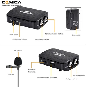Image 2 - Comica CVM D03 Dual Lavalier Lapel Microphone with Mono/Stereo Clip on Interview Microphone for Cameras Camcorders& Smartphones