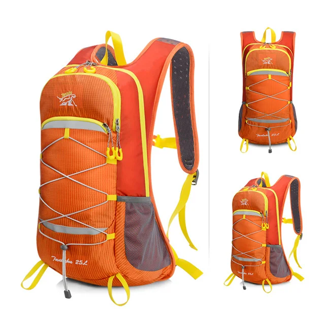25л рюкзак для альпинизма, пешего туризма, велоспорта, дышащий жилет, рюкзак для марафона, бега, велоспорта, рюкзак для велосипеда, MTB, езды, велосипедная сумка - Цвет: Orange