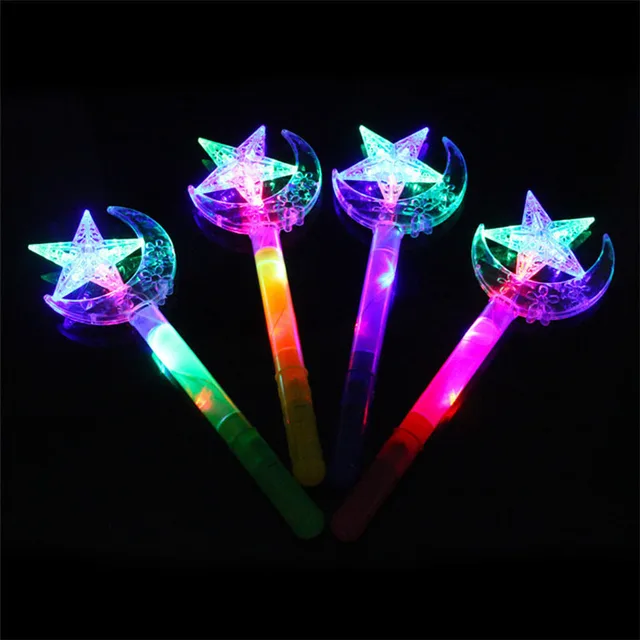 Luminous Lighting Shiny Bling Glowing Toys for Children Crystal Star Butterfly Moon Led Magic