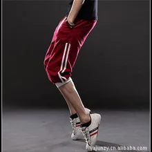 Новинка, спортивные шорты для фитнеса бега баскетбола, мужские шорты капри, мужские брюки с эластичной резинкой на талии, штаны в стиле хип-хоп 3/4