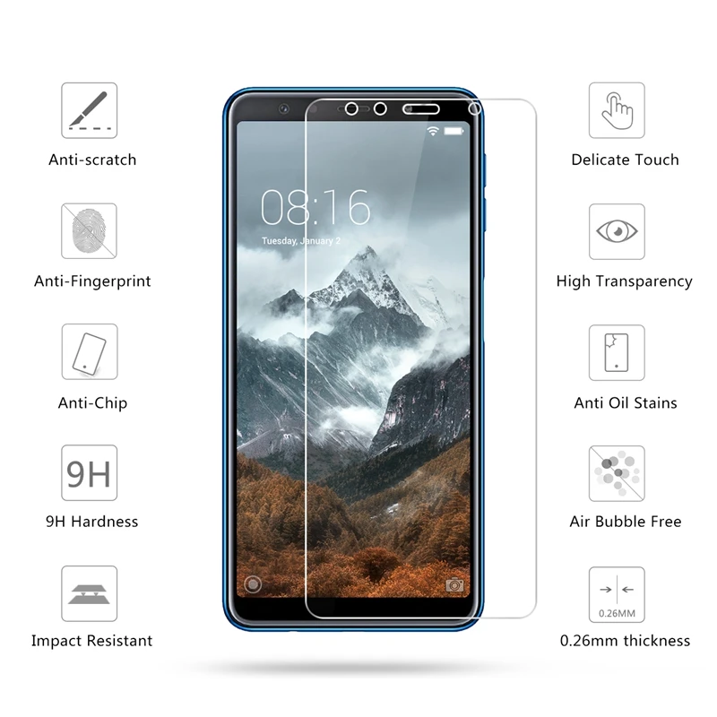 2.5D 0,26 мм 9H Премиум Закаленное стекло для samsung Galaxy A7() Защитная пленка для экрана для samsung Galaxy A7