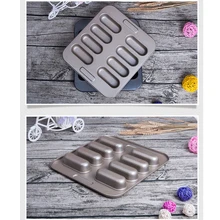 8 чашек антипригарная форма для хлеба с хот-догом, мини-форма для противни для запекания, кухонная форма для выпечки