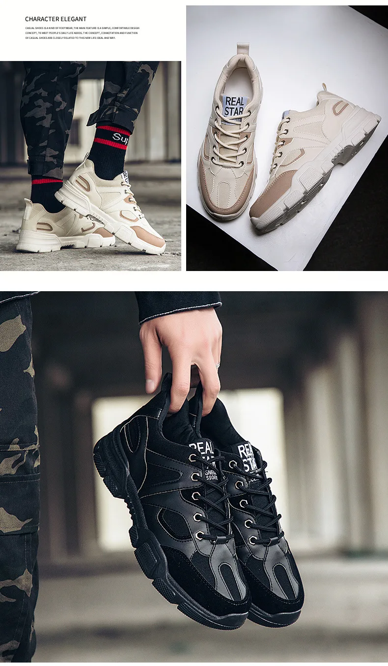 Мужская обувь; zapatillas hombre; модная новинка года; сезон весна; Повседневная обувь из замши и сетчатого материала на шнуровке; мужские высокие кроссовки; Цвет Черный; Tenis Masculino