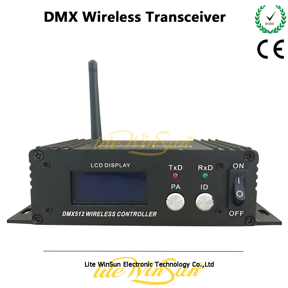 Litewinsune 1pc Wireless DMX512 Transeiver Box LCD Display 126 Channels Jumping Frequency 2.4G ISM Box (3)