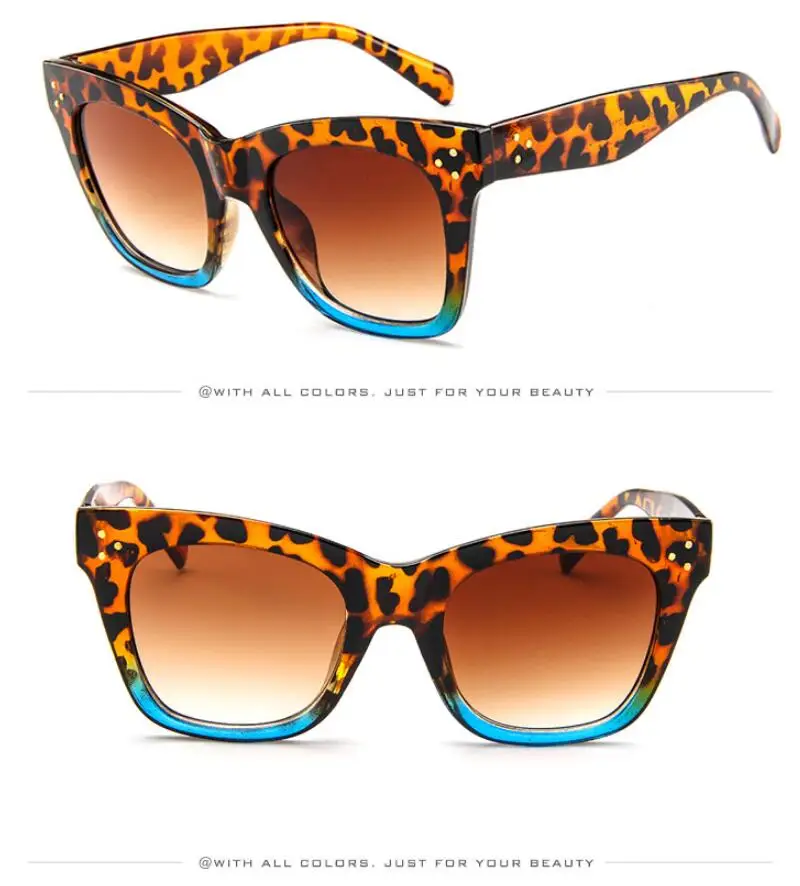 Классические солнцезащитные очки "кошачий глаз" для женщин, винтажные, негабаритные, градиентные, солнцезащитные очки, женские, Роскошные, дизайнерские, UV400