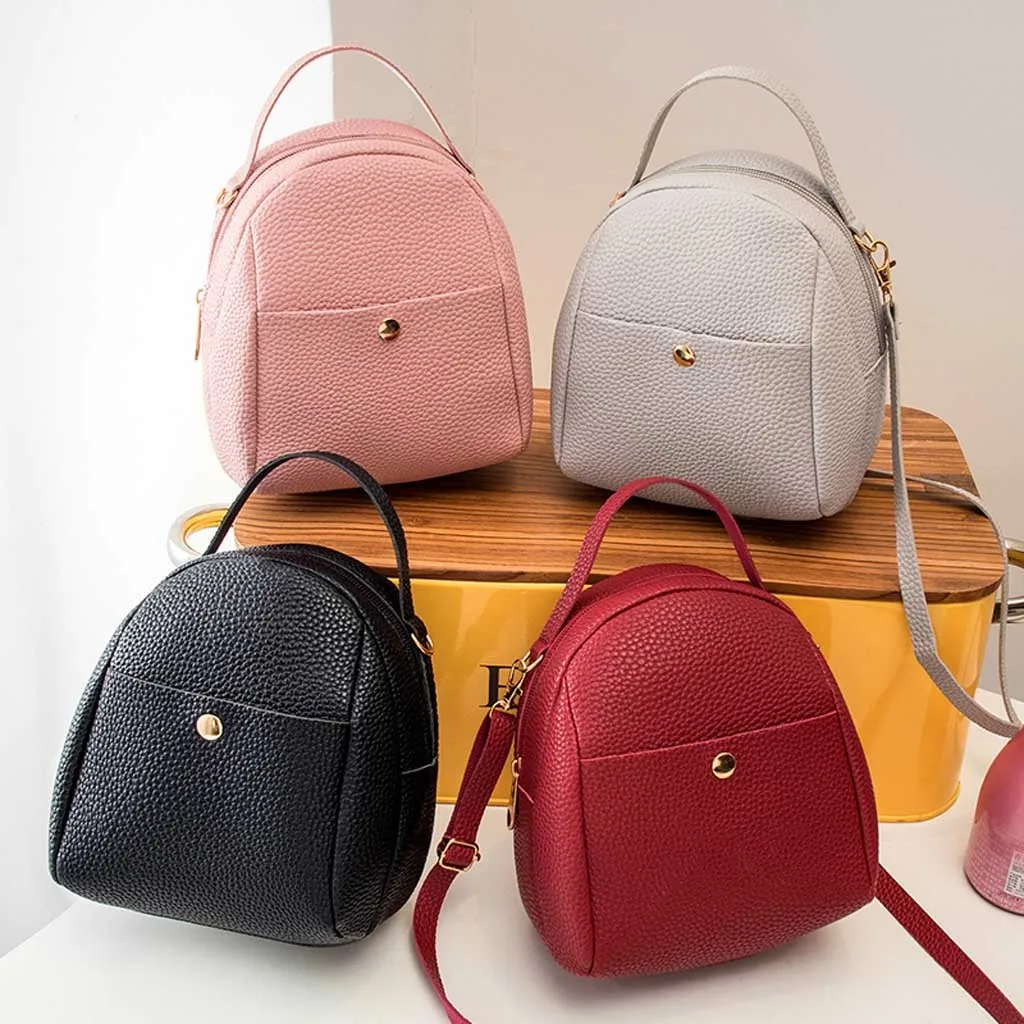 

Fashion Lady Shoulders Small Backpack Letter Purse Mobile Phone Bag Double Pull Color Small Backpack Cross Bag Apr 1