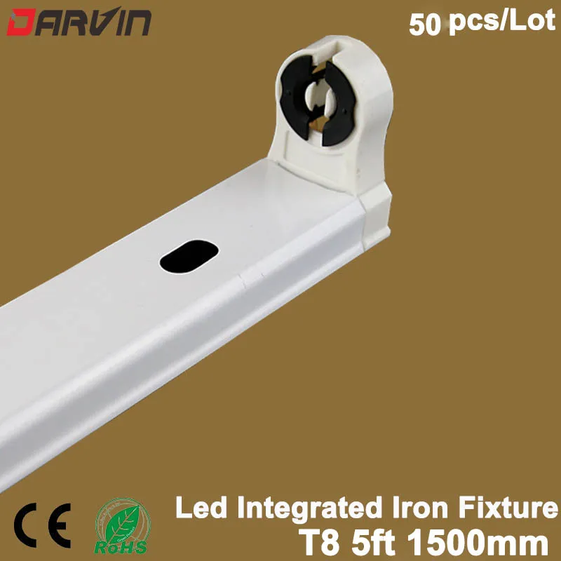 

Florescent Led Light T8 Led Tube Bracket 5ft 1.5M Led Tube Fixture Support T8 Integrated Iron Support 50pcs/Lot, Free Shipping