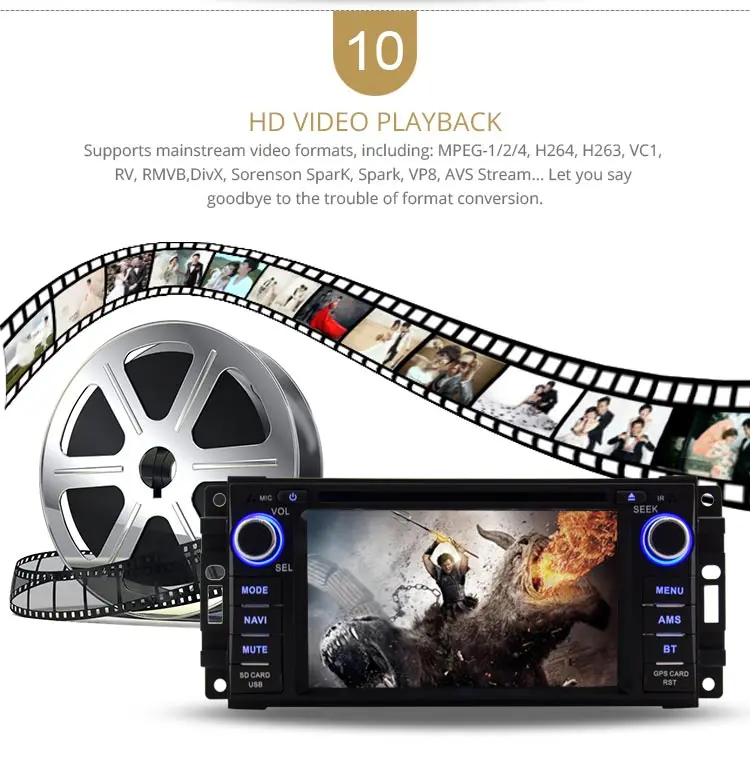 Perfect LJDA Android 9.0 Car Radio Multimedia DVD GPS For Dodge RAM 1500 Chrysler Sebring Jeep Compass Commander Grand Cherokee Wrangler 12