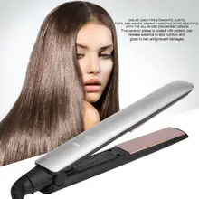 Легкий мини-инструмент для укладки волос Профессиональный ЖК-керамическая пластина Железный Выпрямитель для волос бигуди 100-240 в ЕС