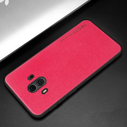 Ультратонкий Мягкий ТПУ силиконовый матовый чехол для телефона для huawei mate 10 Pro P10 20 винтажный Матовый Бизнес-чехол противоударный - Цвет: Red