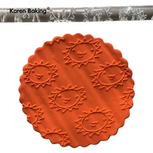 Улыбка Защита от солнца узор Тиснение rolling Булавки Помады Украшения Торта Инструменты A368