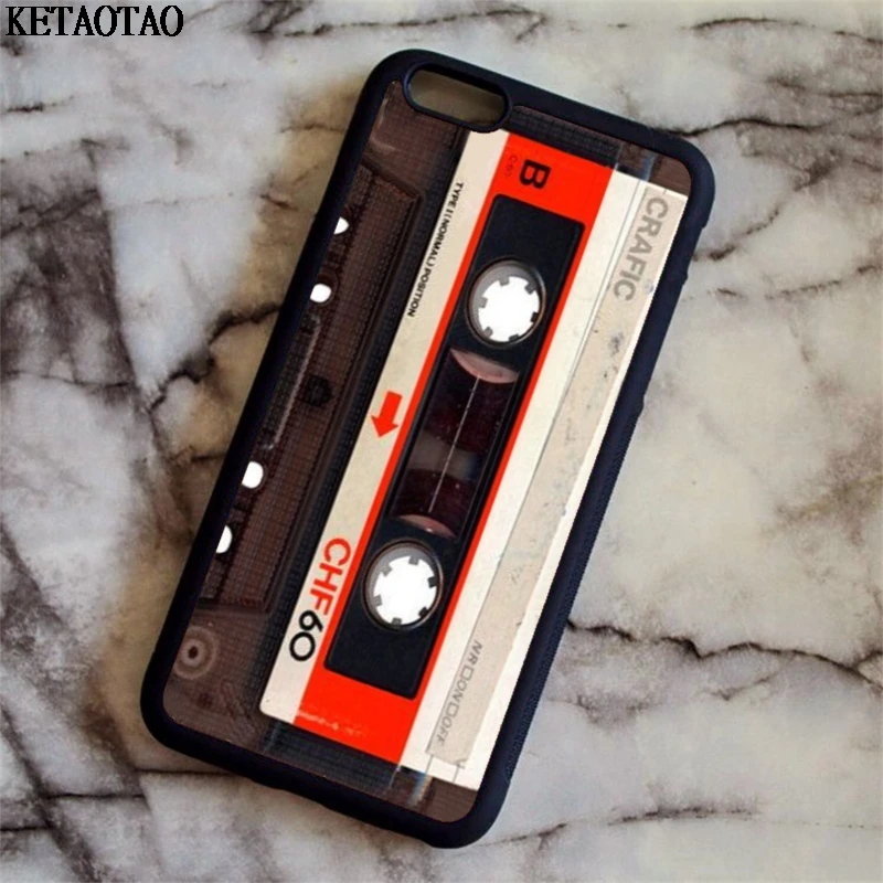 

KETAOTAO Vintage Retro Compact Cassette Tape Phone Cases for iPhone 4S 5C 5S 6 6S 7 8 for X Case Soft TPU Rubber Silicone