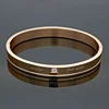 Couple Gold Color Designer Stainless Steel Bangles Crystal Cuff Buckle Love Opening Bracelet For Women Jewelry Pulseiras 2