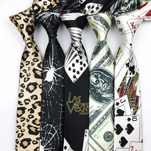 5 см,, мужской галстук, дешево, полиэстер, с принтом, обтягивающие Галстуки, Череп, покер, клетка, точки, музыка, цветные галстуки, тонкие галстуки