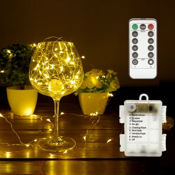 

LED String Lights 10M Silver Wire Garland Colorful Led String for Christmas Holiday Wedding Party Decration with Remote Control