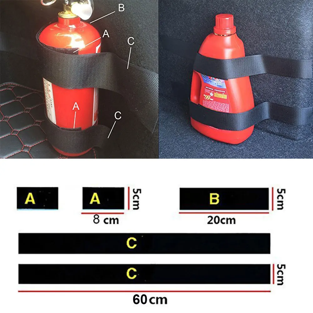 1 Set Universal Car Trunk Magic Belt Fire Extinguisher/Bottle/Cargo