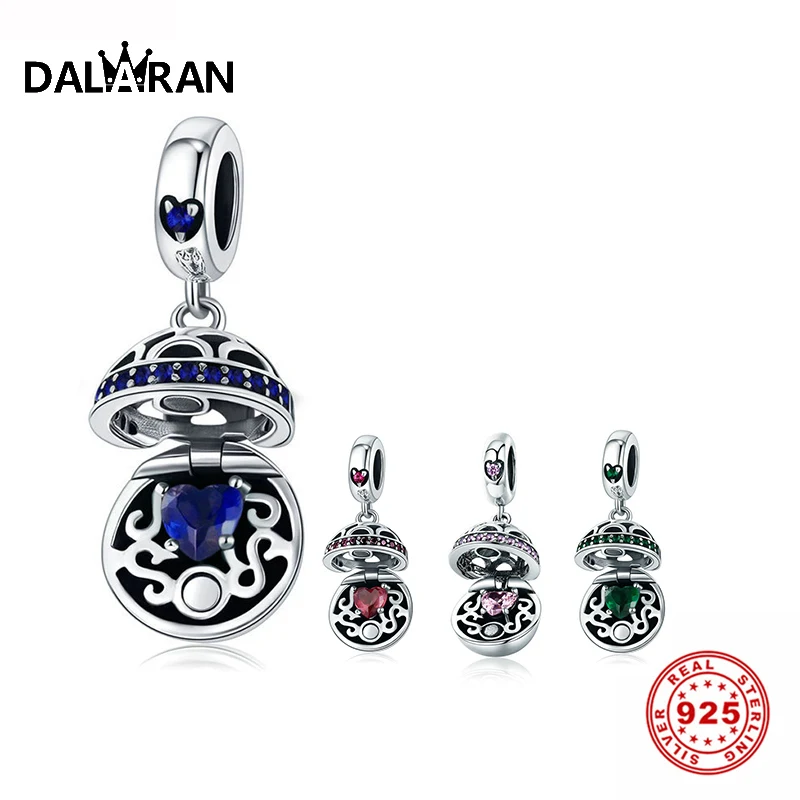 

DALARAN 925 Sterling Silver Surprise of Love Pendant Fit Charm Bracelet Necklace For Women Jewelry Making DIY Gift Accessories
