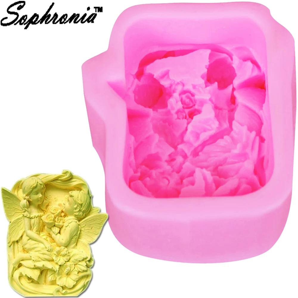 Sophronia S045 формы для свечей в виде любящих ангелов форма мыла кухонная силиконовая