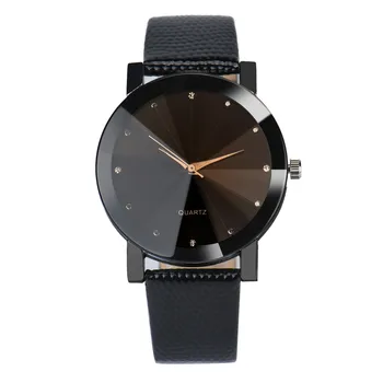 Luxury brand Unisex watch men popular womens watches fashion Quartz Stainless Steel Dial Leather Band Wrist Watch Sport casual
