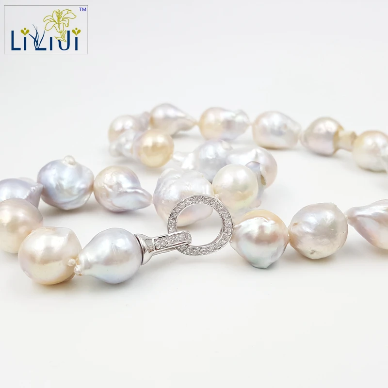 Aliexpress.com : Buy Natural AAA Freshwater Baroque Pearl with 925 ...