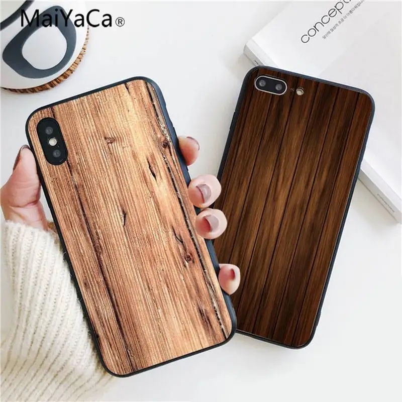 

MaiYaCa Wood grain abstract Coque Shell Phone Case For Apple iphone 5 5s XR SE And 6s 7 8 Phone case
