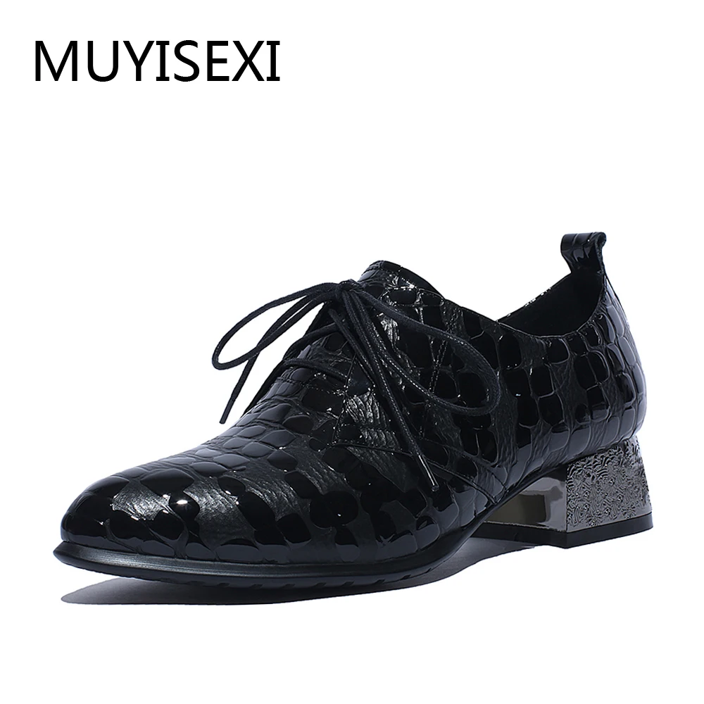 womens black lace up work shoes
