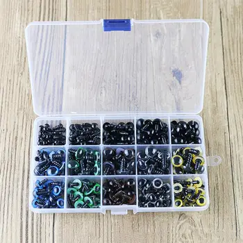 

264Pcs/Set 6-12mm Colorful Safety Eyes DIY Teddy Bear Dolls Toy Accessories