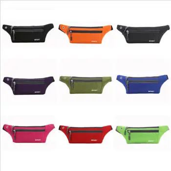 

Women Men Unisex Waist Bags Sports Runner Zipper Fanny Pack Waist Bag Fitness Running Belt Pouch