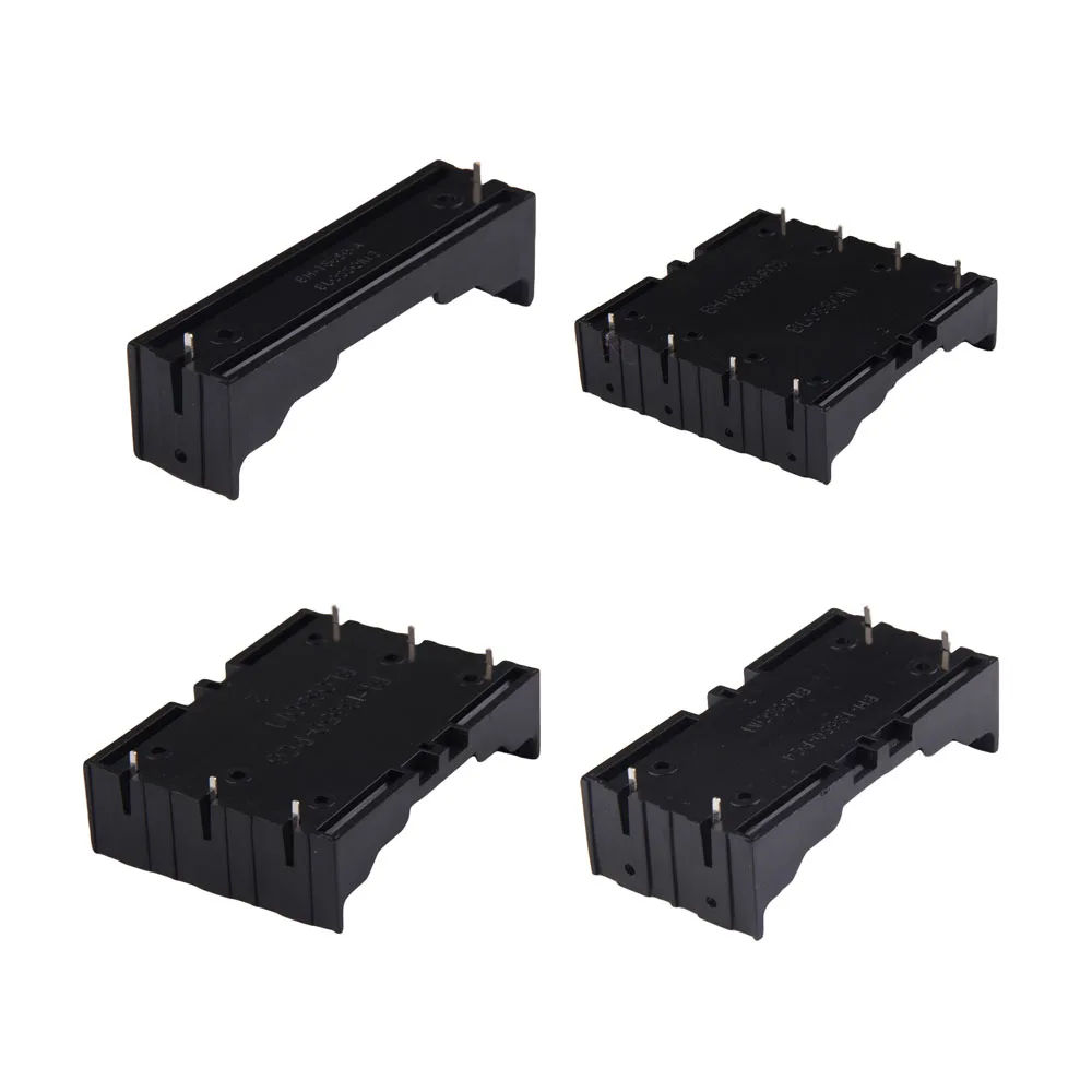 

High Quality 18650 Battery Box Holder Batteries Case For 18650 in Parallel 3.7V Pole Black For Soldering 18650 Storage Box