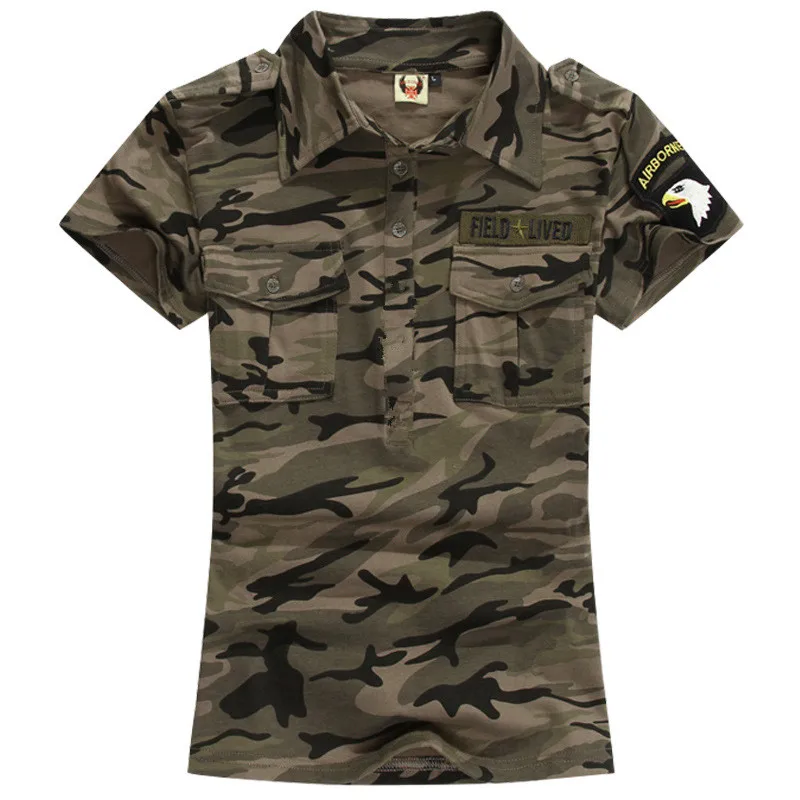 Военная форма армейская зеленая хлопковая футболка женская с коротким рукавом летняя камуфляжная футболка повседневные топы большой размер 4Xl 5Xl