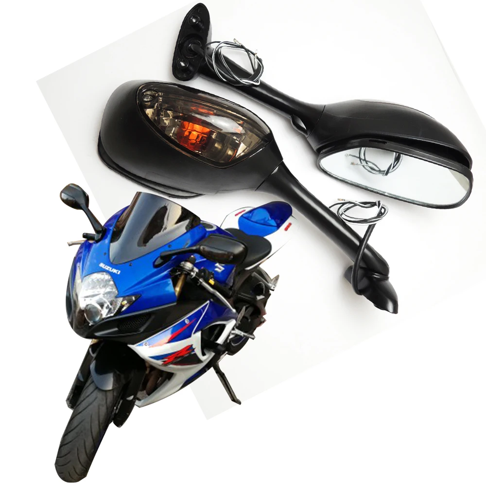 For Suzuki GSXR Motorcycle Rearview Side Mirrors for Suzuki GSXR 600 750 1000 with Turn Signal