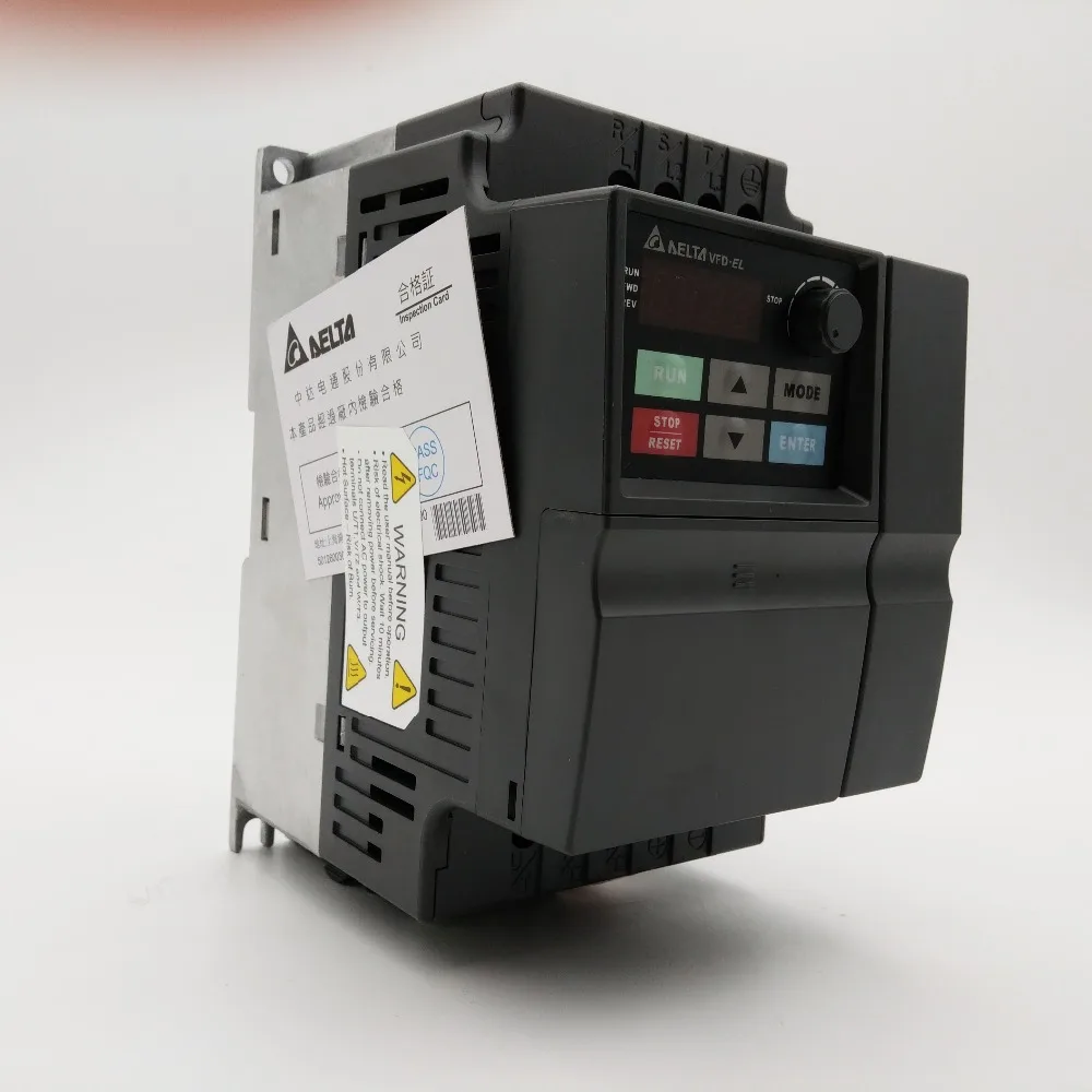 Инвертор Delta VFD 1 5 кВт Частотный Привод VFD015EL21A однофазный 220 В 2HP 0 ~ 600 Гц для