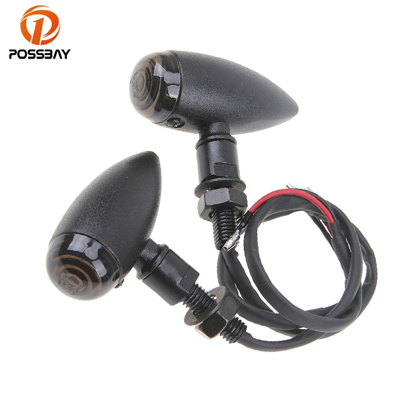 

POSSBAY Metal Motorcycle Turn Signals Light Dirt Bike Scooter Indicator Lamps 4Styles Universal Parts Motorbike Blinker Light