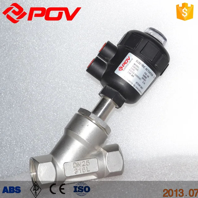 Buy 1 inch angle seat valve steam pneumatic control