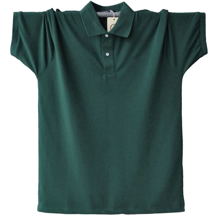 clássico simples camisa de algodão mais tamanho