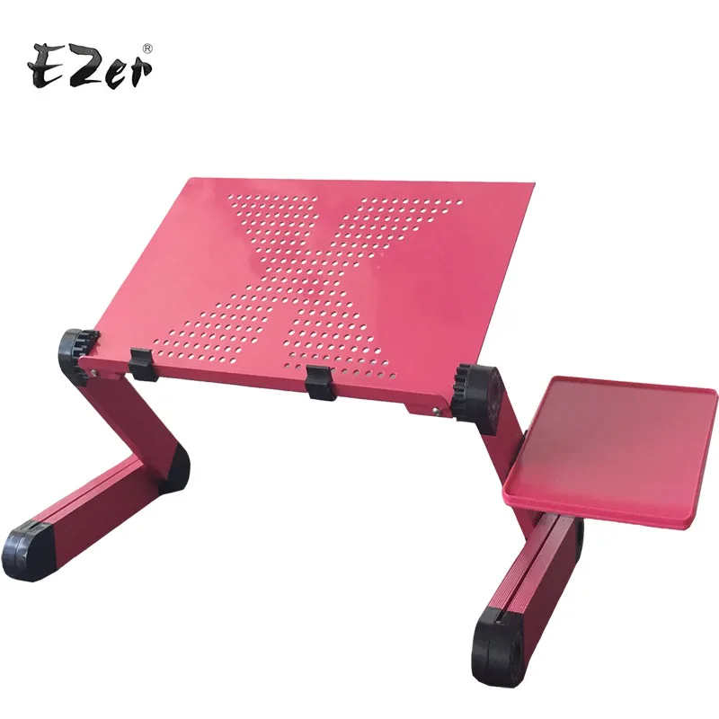 Регулируемая Портативная подставка для ноутбука Lap диван кровать лоток компьютер ноутбук стол кровать стол с мышкой ZW-CD04 - Цвет: Red