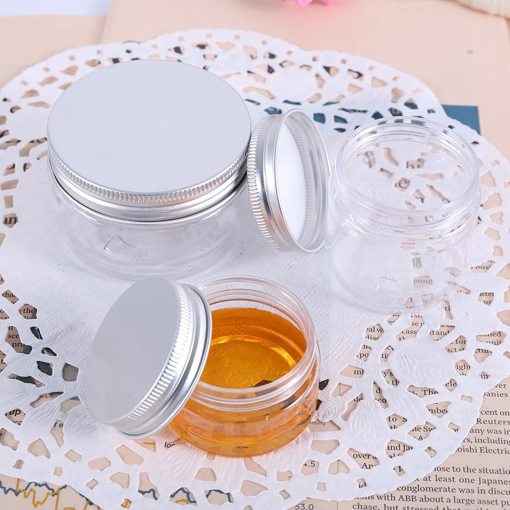 

30-100ML Aluminum Cap Cosmetic Tin Pot Lip Balm Jar Containers Oil Wax Empty