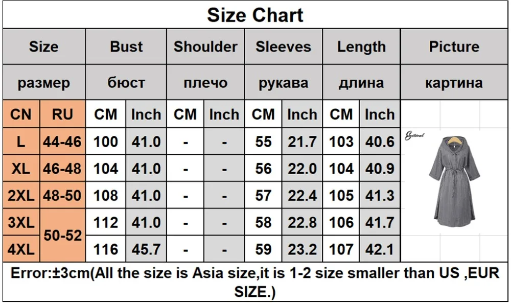 8923 size table