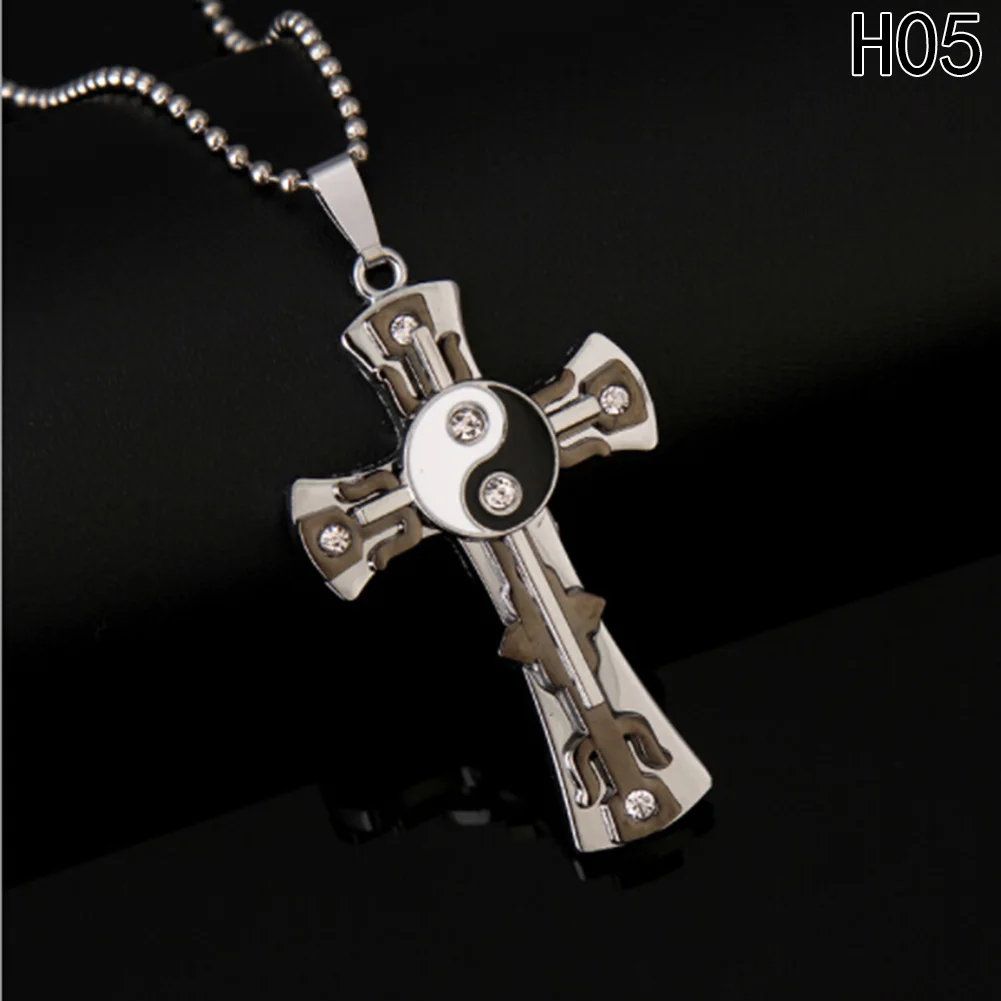 Лидер продаж мужское ожерелье из нержавеющей стали 316l черного цвета|men necklace|crystal