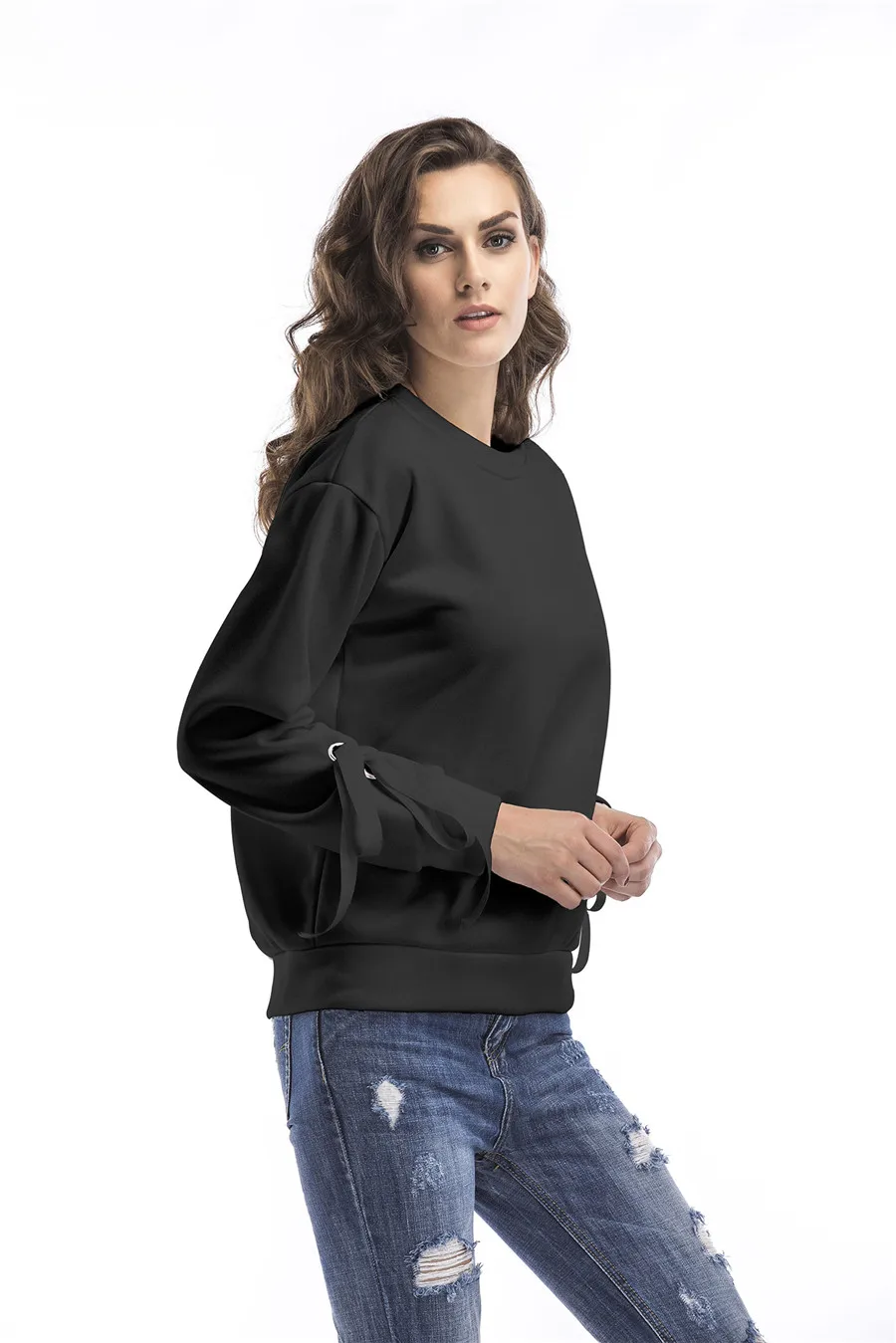 Gladiolus New Fashion Spring Autumn Sweatshirt Women O-Neck Lace Up Long Sleeve Pullover Women Hoodie 2019 Ladies Tracksuit Tops (14)