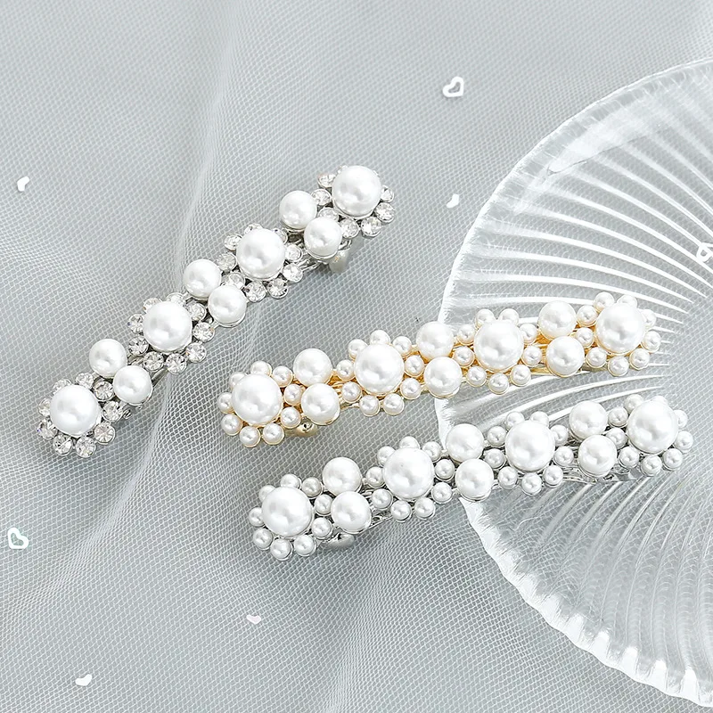 

1 PCS Fashion Women Pearl Metal Hair Clips Korean Design Snap Barrette Hairband Comb Bobby Pin Beauty Styling Tools New Arrival