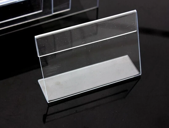 

6*9CM Clear Acrylic Name table card Price Tag Advertisement Display Stand Holder POP label tag frame holder