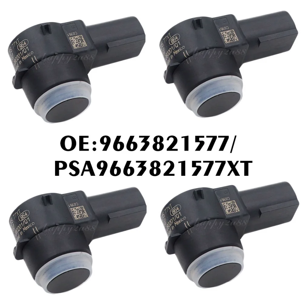 4PCS PDC Parking Sensor For Peugeot 307 308 407 Rcz Partner Citroen C4 C5 C6 9663821577XT PSA9663821577 6590A5 6590 EF
