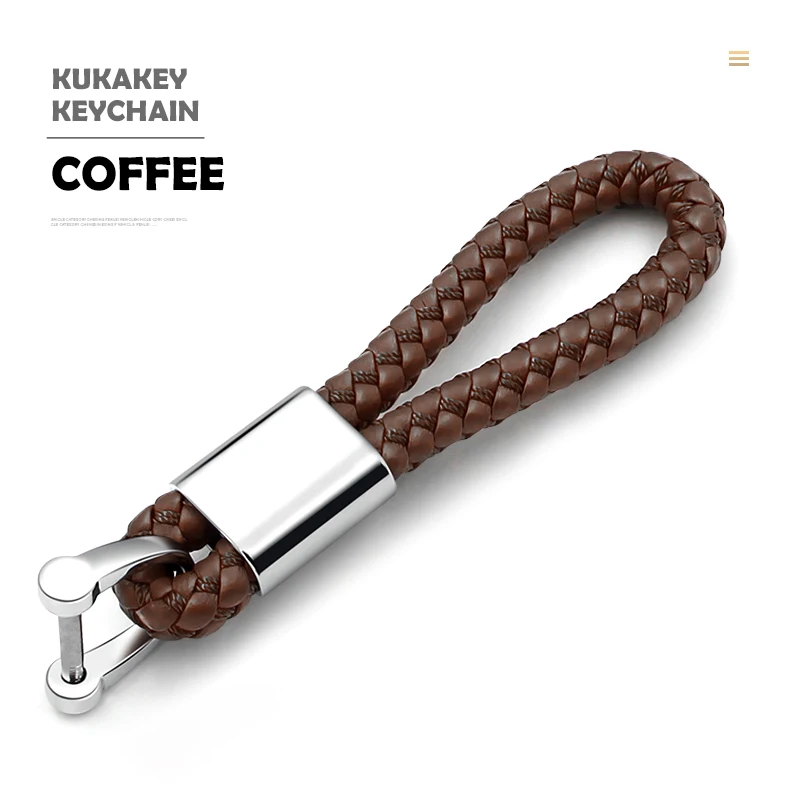 Кожаный ручной брелок, металлические брелки, цепочки, настраиваемые персонализированные подарки, автомобильный держатель для ключей для Mercedes Benz, авто брелок - Название цвета: Coffee HK003