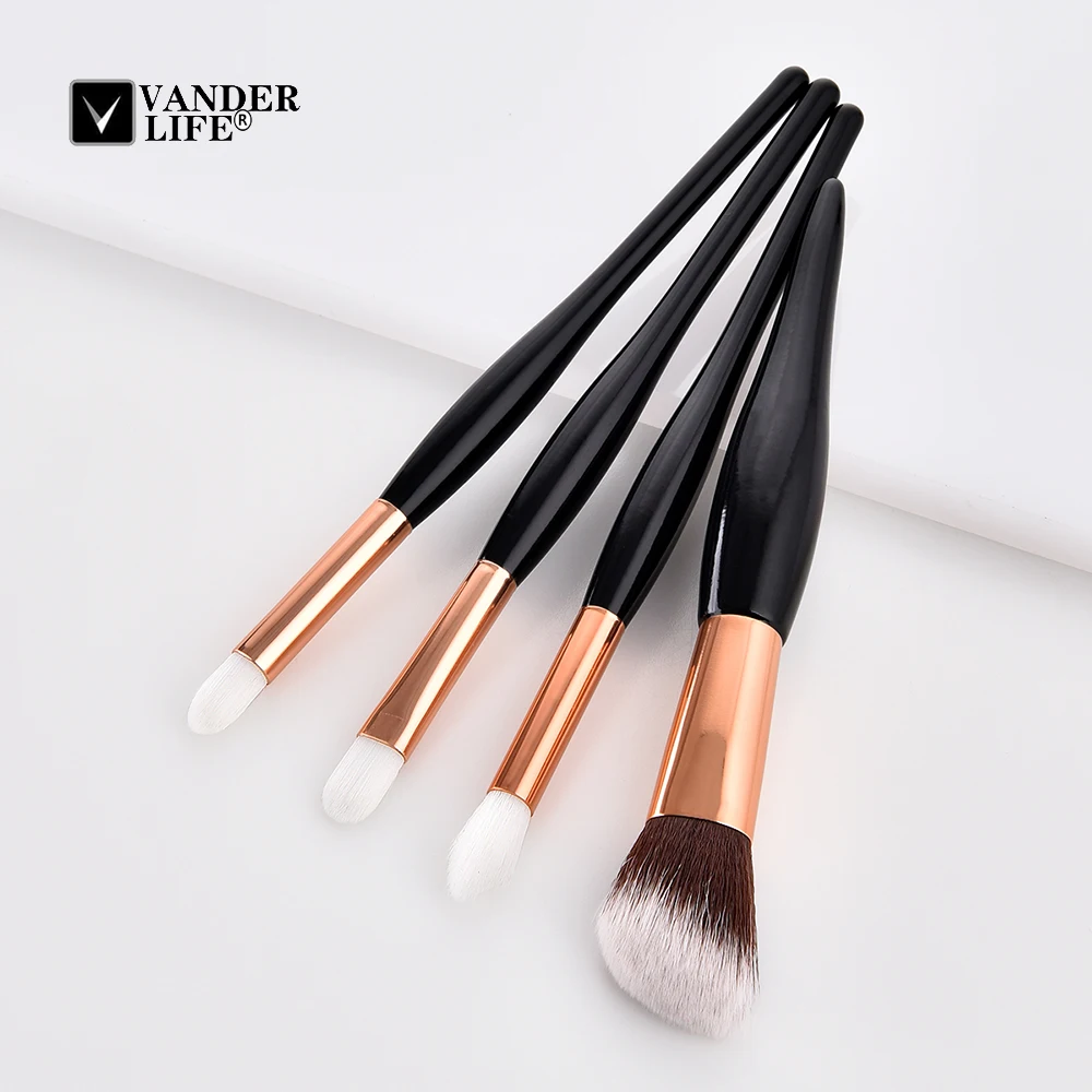 4pcs Black Makeup Brushes set Eyeshadow Brush Portable Cosmetics MakeUp Eye Shadow Foundation Brush Beauty Tool Kits (1)