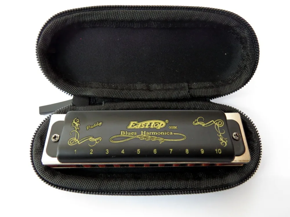 EASTTOP mouth organ T008K Blues harp key of Paddy A профессиональная Губная гармошка с 10 отверстиями