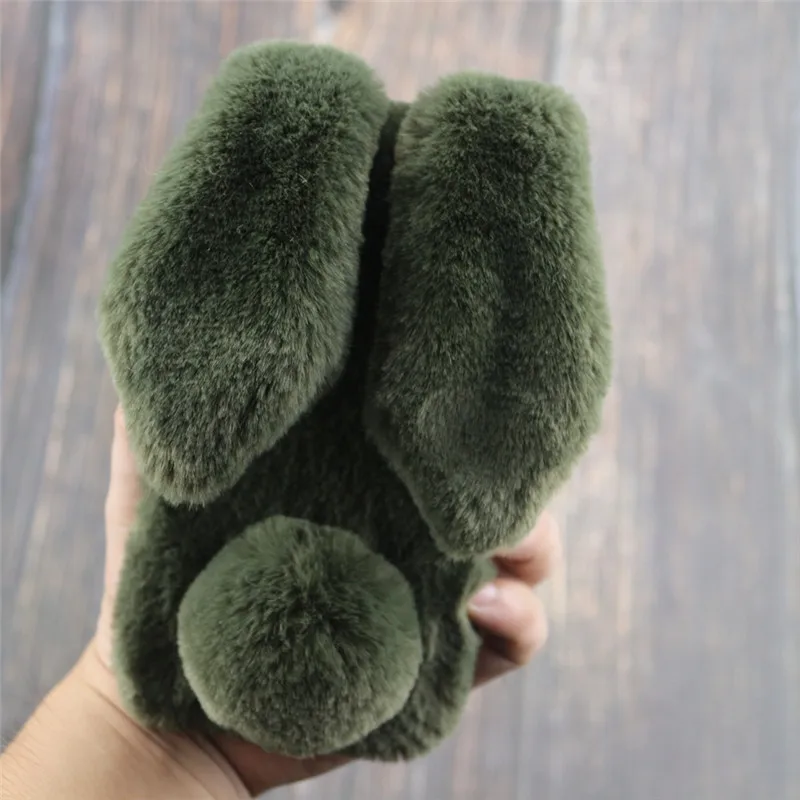 

Warm Furry Plush Bunny Rabbit Fur Case For iPhone X XS XR XS Max Case Rhinestone Diamond Case For iPhone XS Max Cover Phone Case