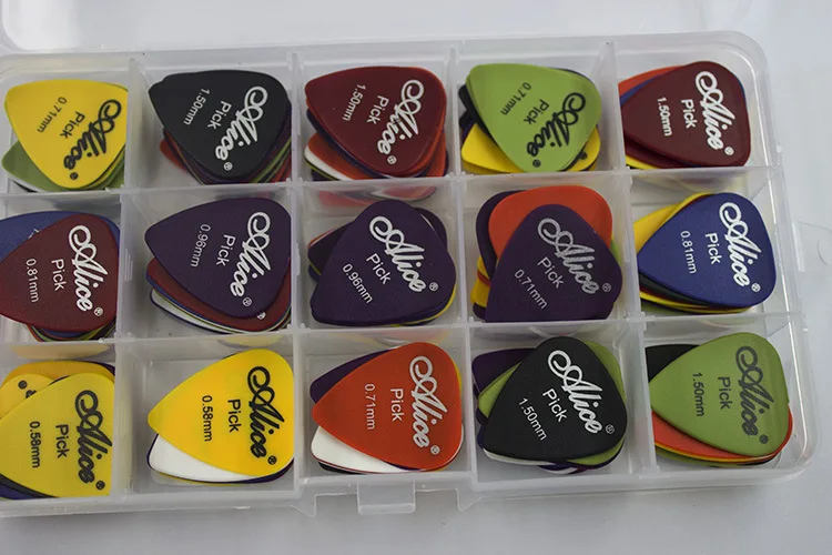 30/50 guitar picks 1 box case Alice acoustic electric bass guitar plectrum mediator guitarra musical instrument thickness mix 